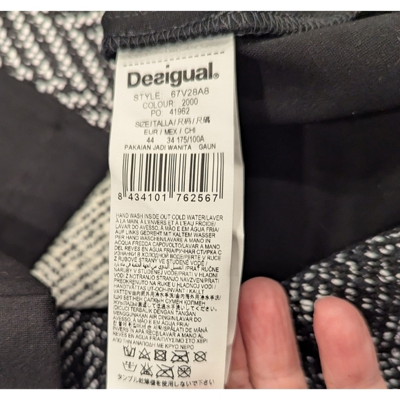 🆕 Desigual Oceano Asymmetrical Zip Patch Dress Size 12 - Picture 6 of 10